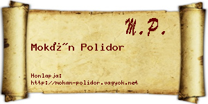 Mokán Polidor névjegykártya